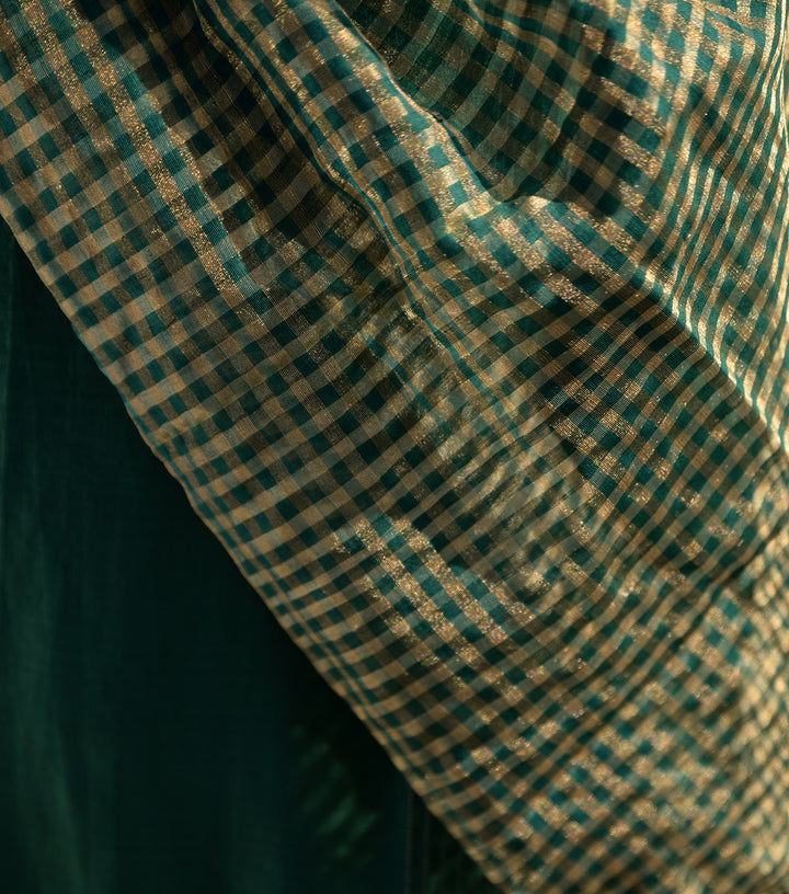 Green Chanderi Dupatta