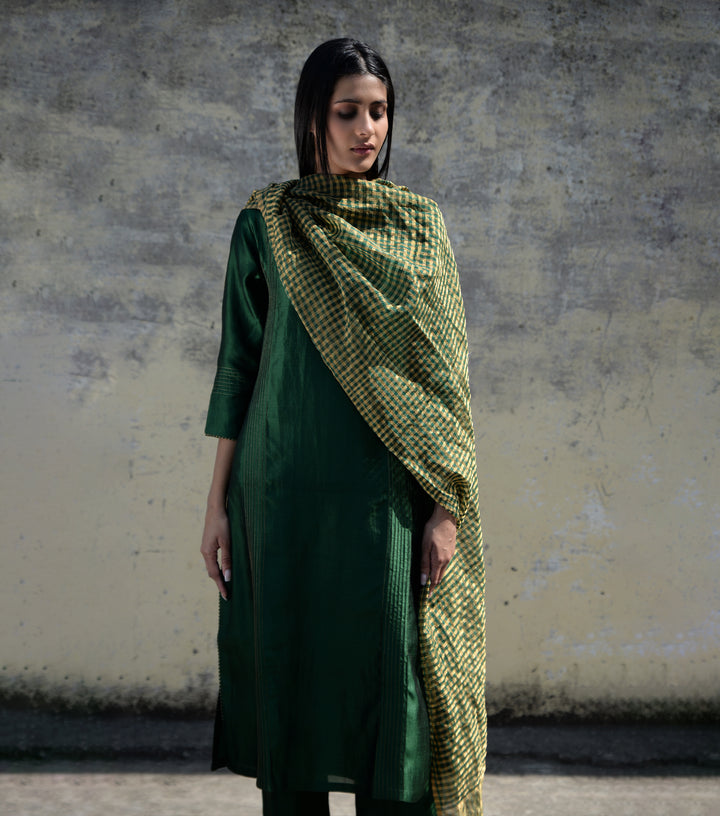 Green Silk Suit Set