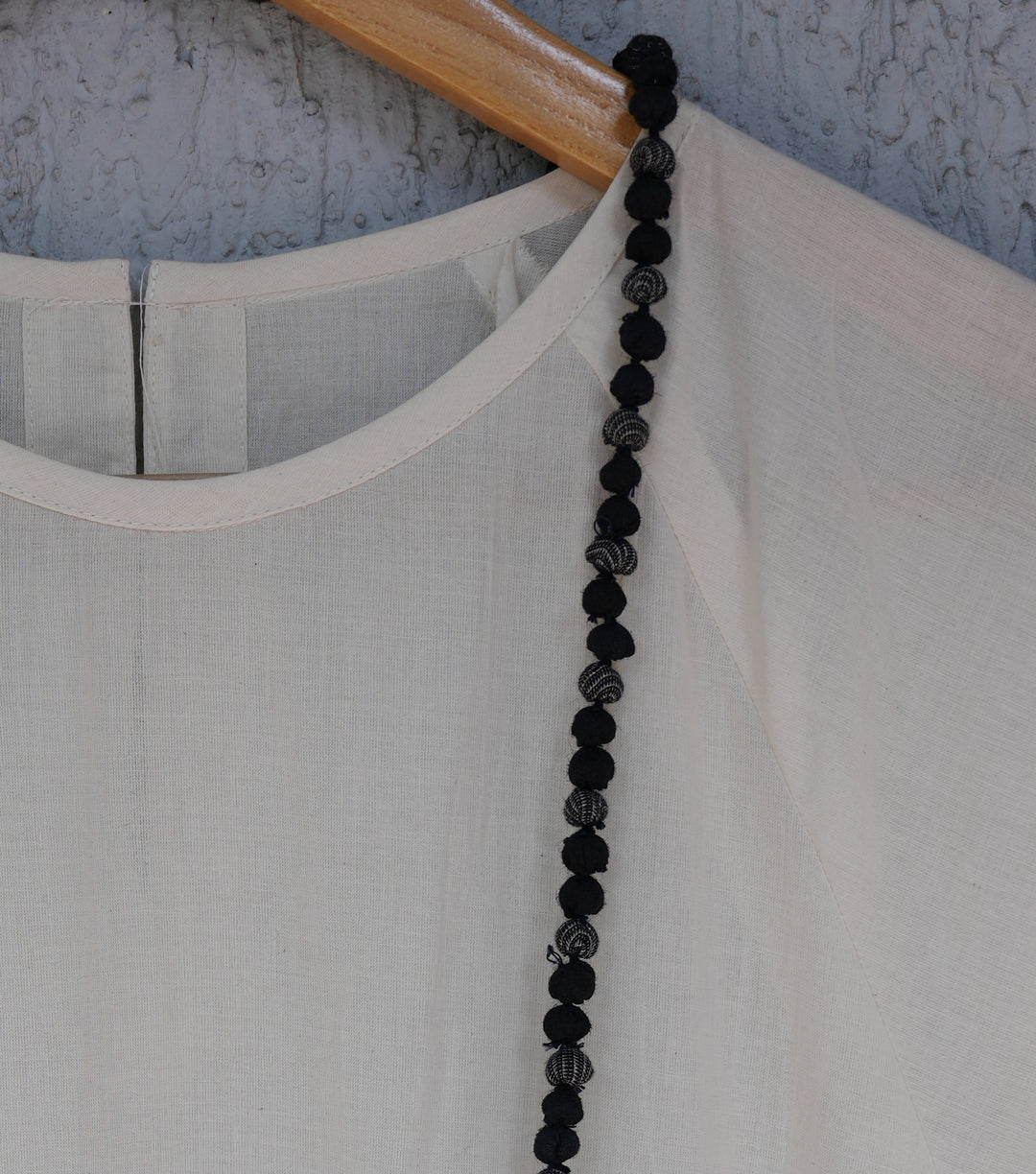 Black Chanderi Beaded Necklace