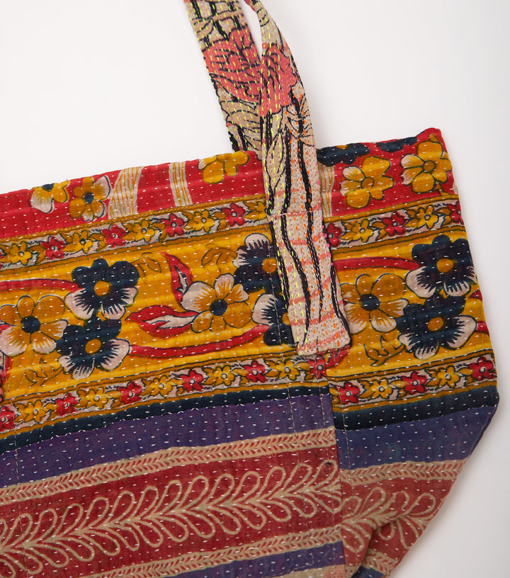 Multi Color Handcrafted Kantha Embroidered Bag