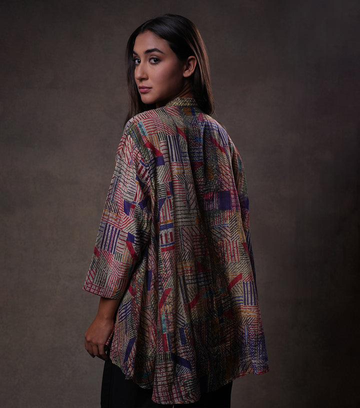 Multi Color Cotton Printed Shirt