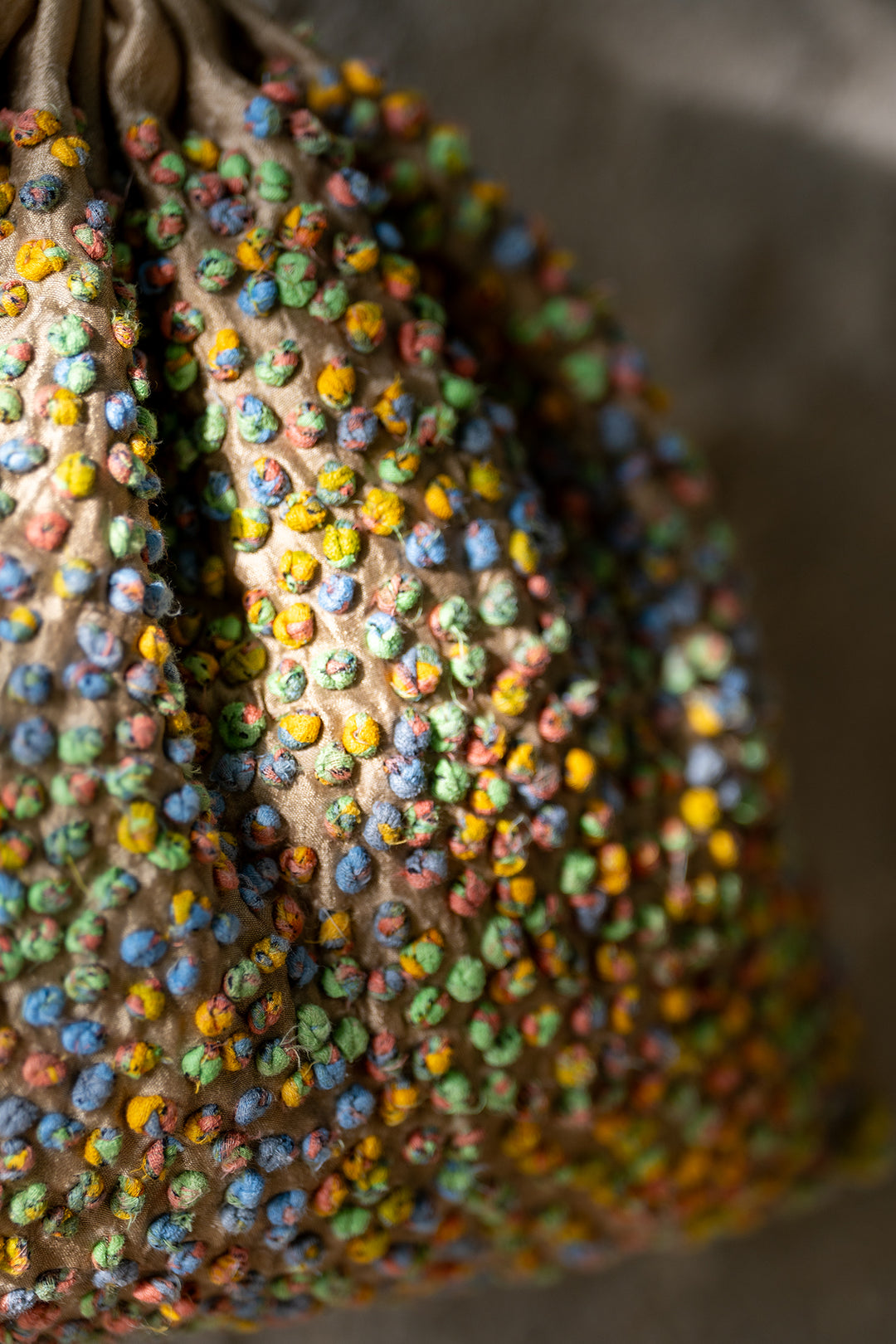 Multi-Color Silk French Knot Potli