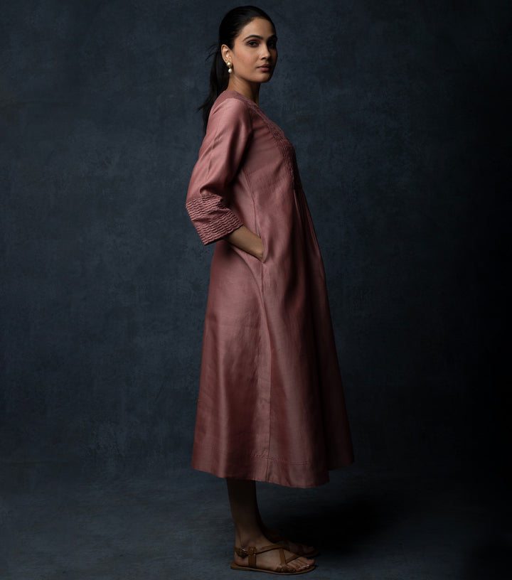 English Rose Chanderi Dress