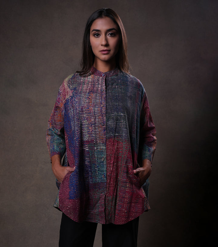 Multi Color Cotton Printed Shirt