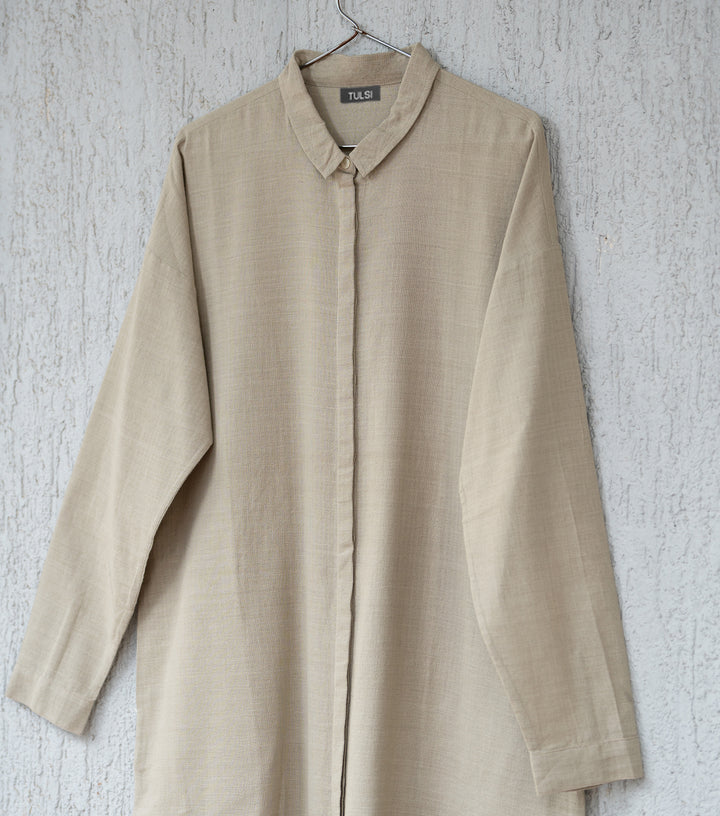 Beige Khadi Kurta