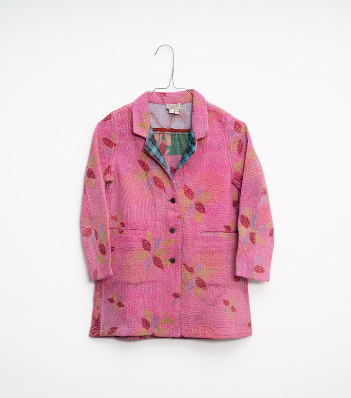 Pink Vintage Cotton Kantha Jacket