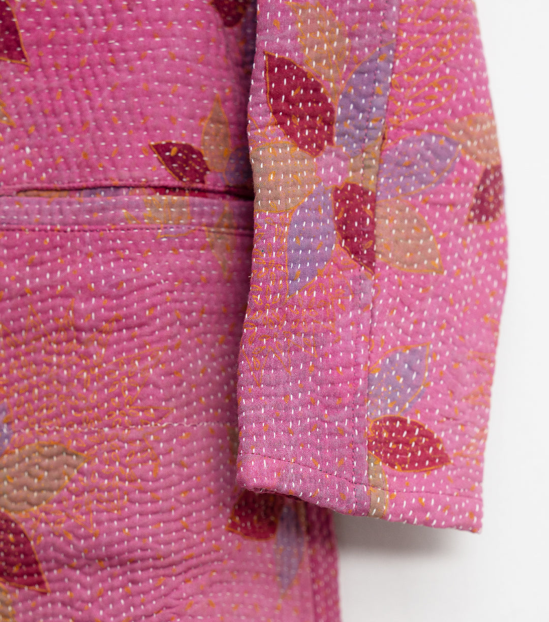 Pink Vintage Cotton Kantha Jacket