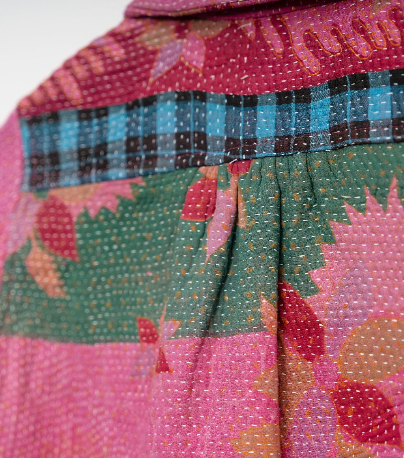 Pink Vintage Cotton Kantha Jacket