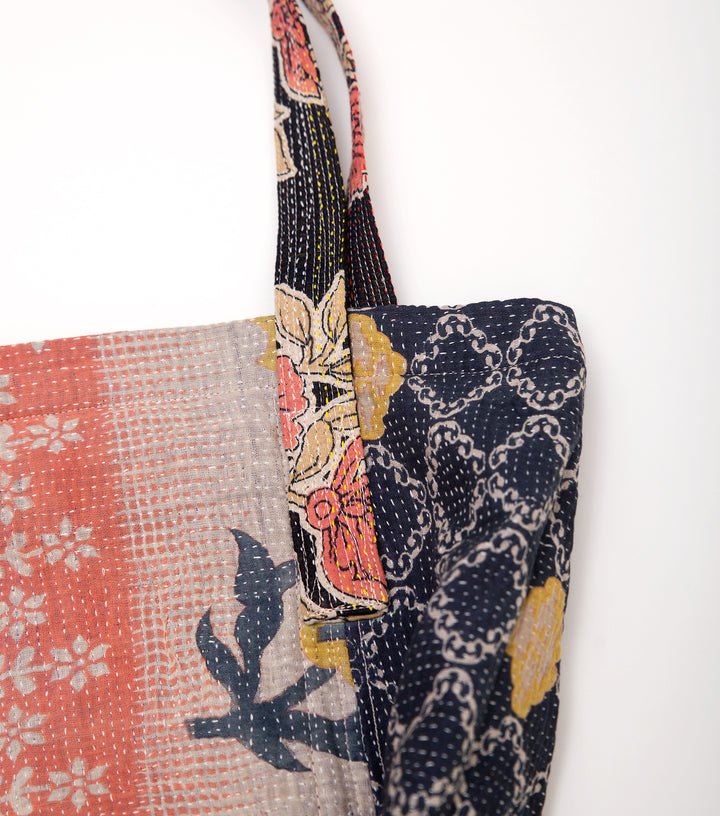 Multi Color Handcrafted Kantha Embroidered Bag