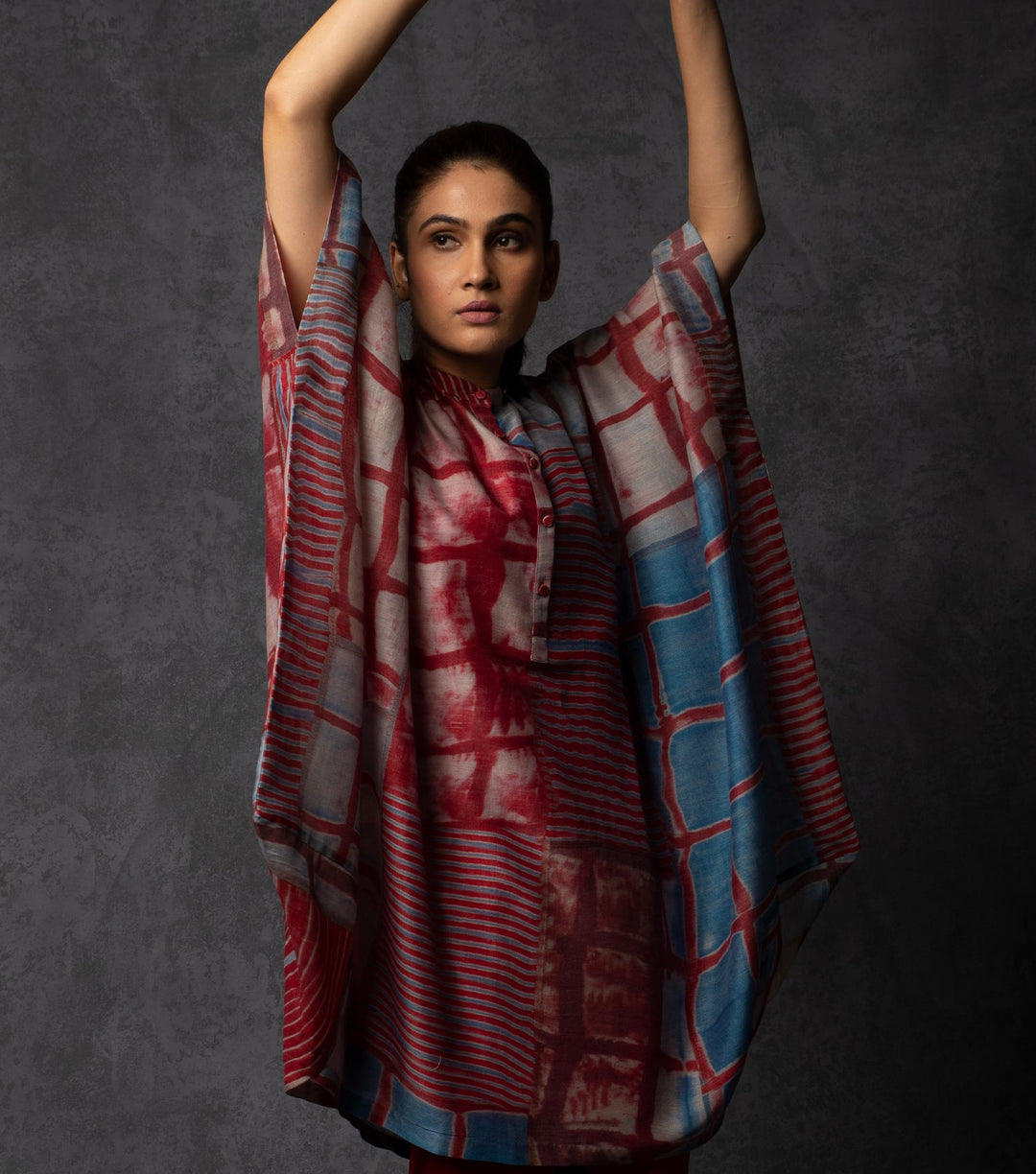 Red Printed Cotton Tunic