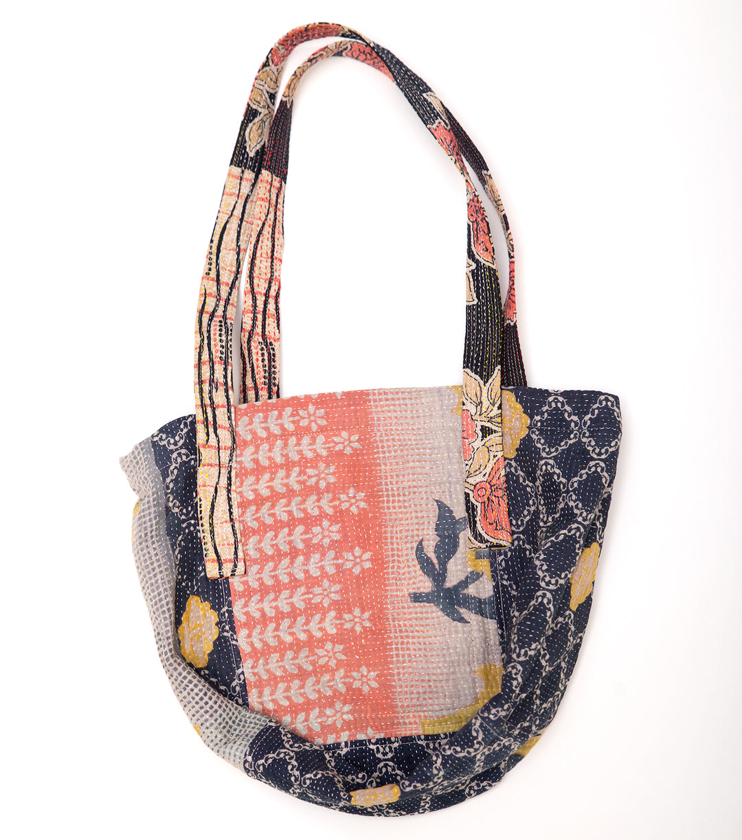 Multi Color Handcrafted Kantha Embroidered Bag