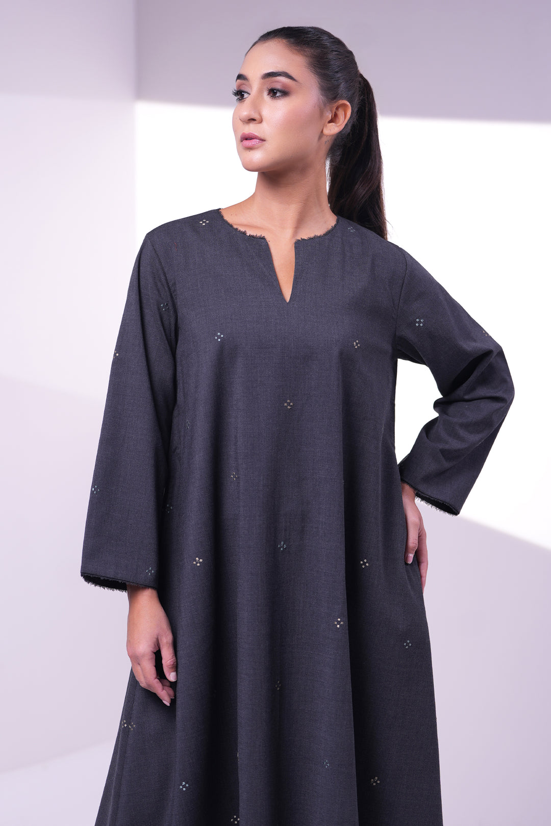 Dark Grey Wool Dress