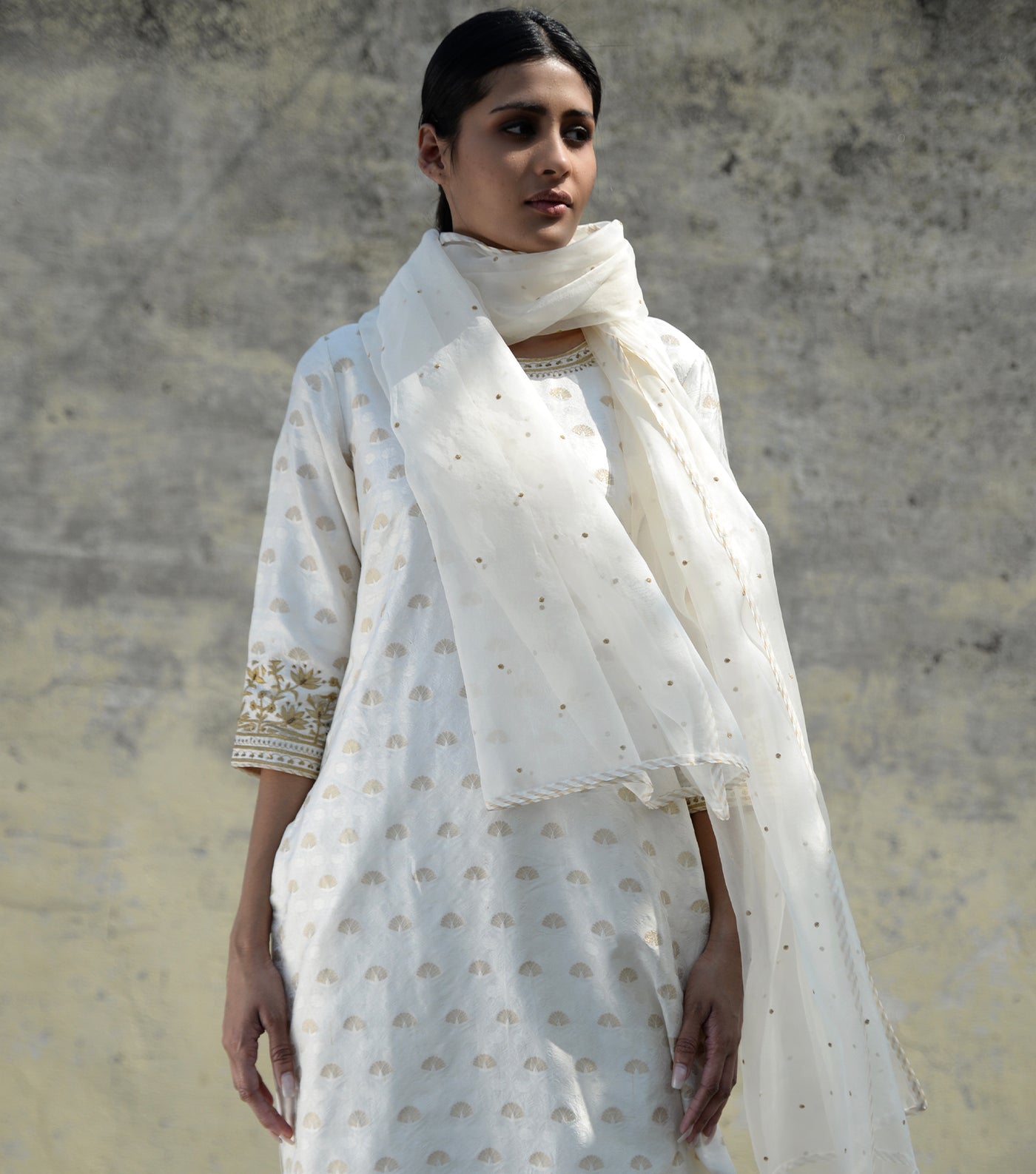 Zari Embroidered Organza Dupatta