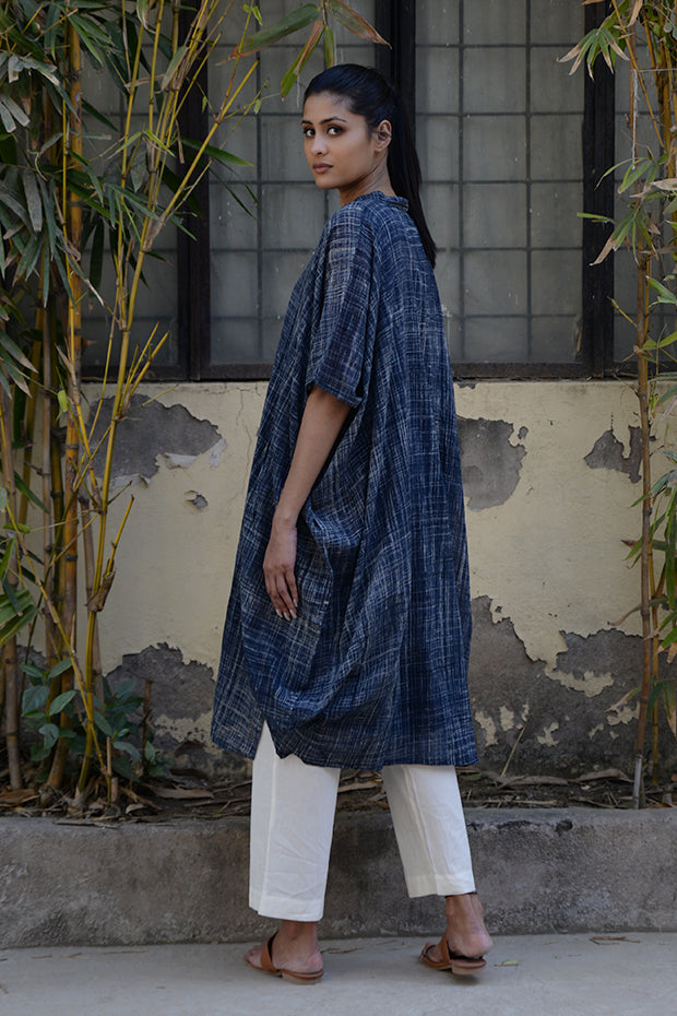 HAND PAINTED PURE COTTON DRAPED TUNIC