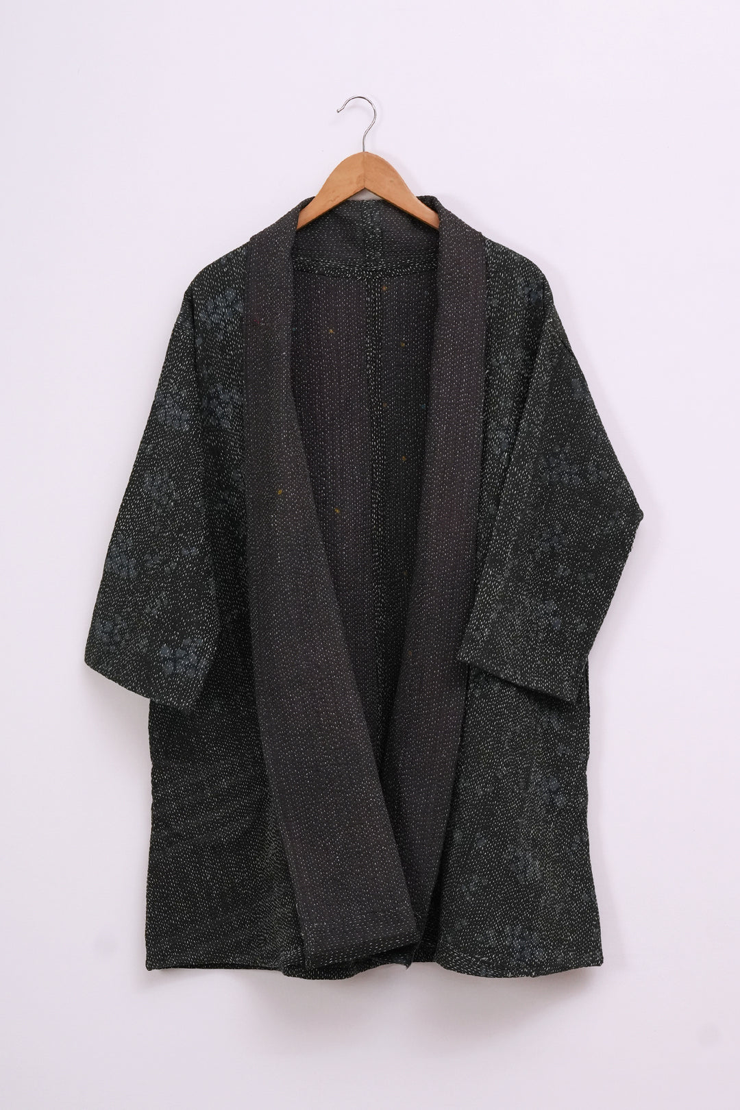 Black Vintage Cotton Kantha Jacket (Copy)