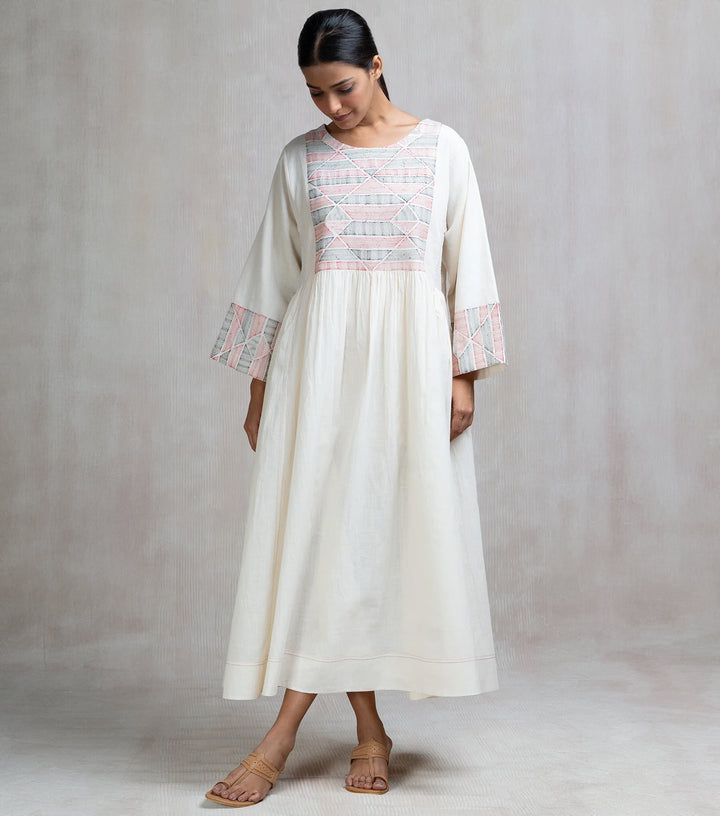 Dori Embroidered Cotton Long Dress