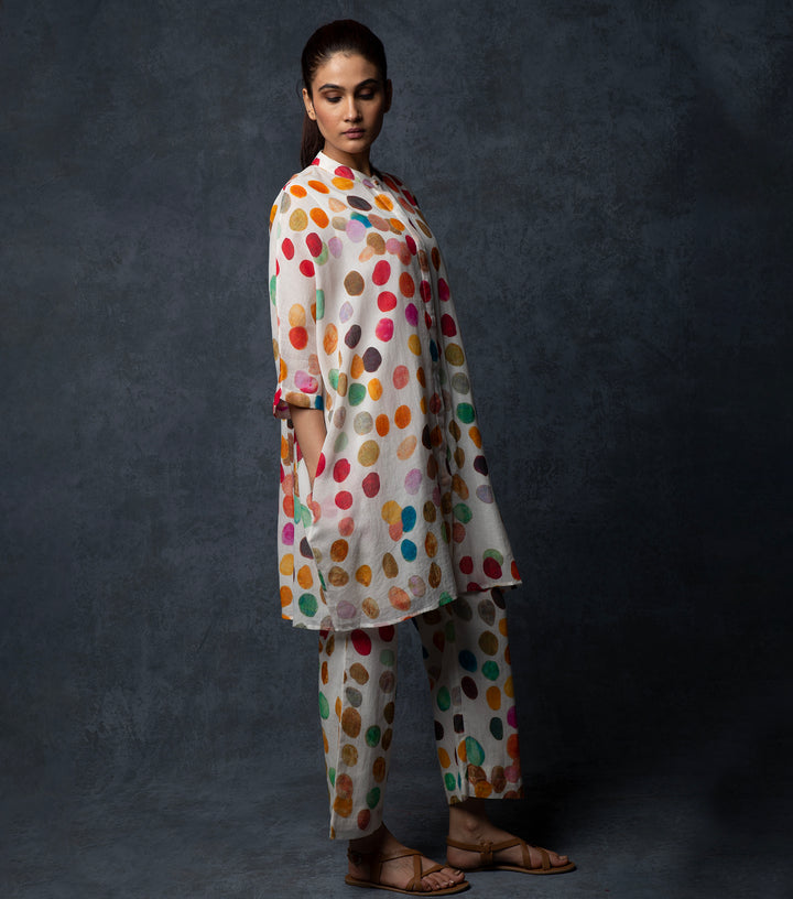 Multi Color Printed Polka Co-ord Set