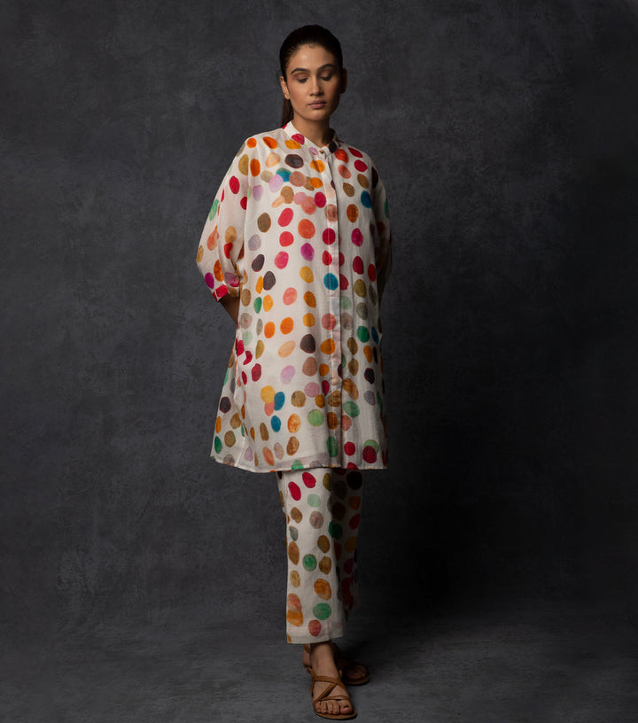 Multi Color Printed Polka Co-ord Set