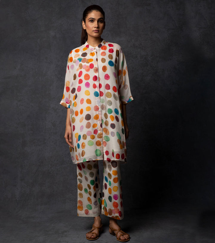 Multi Color Printed Polka Co-ord Set