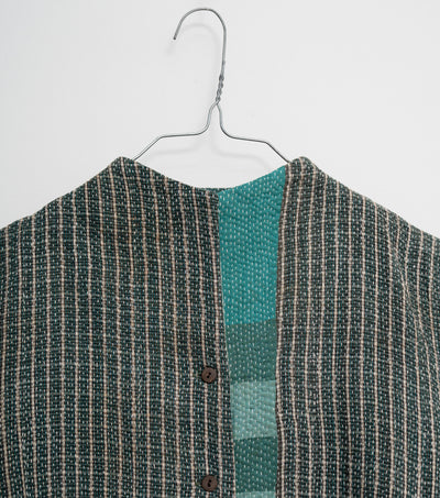 Green Vintage Cotton Kantha Jacket