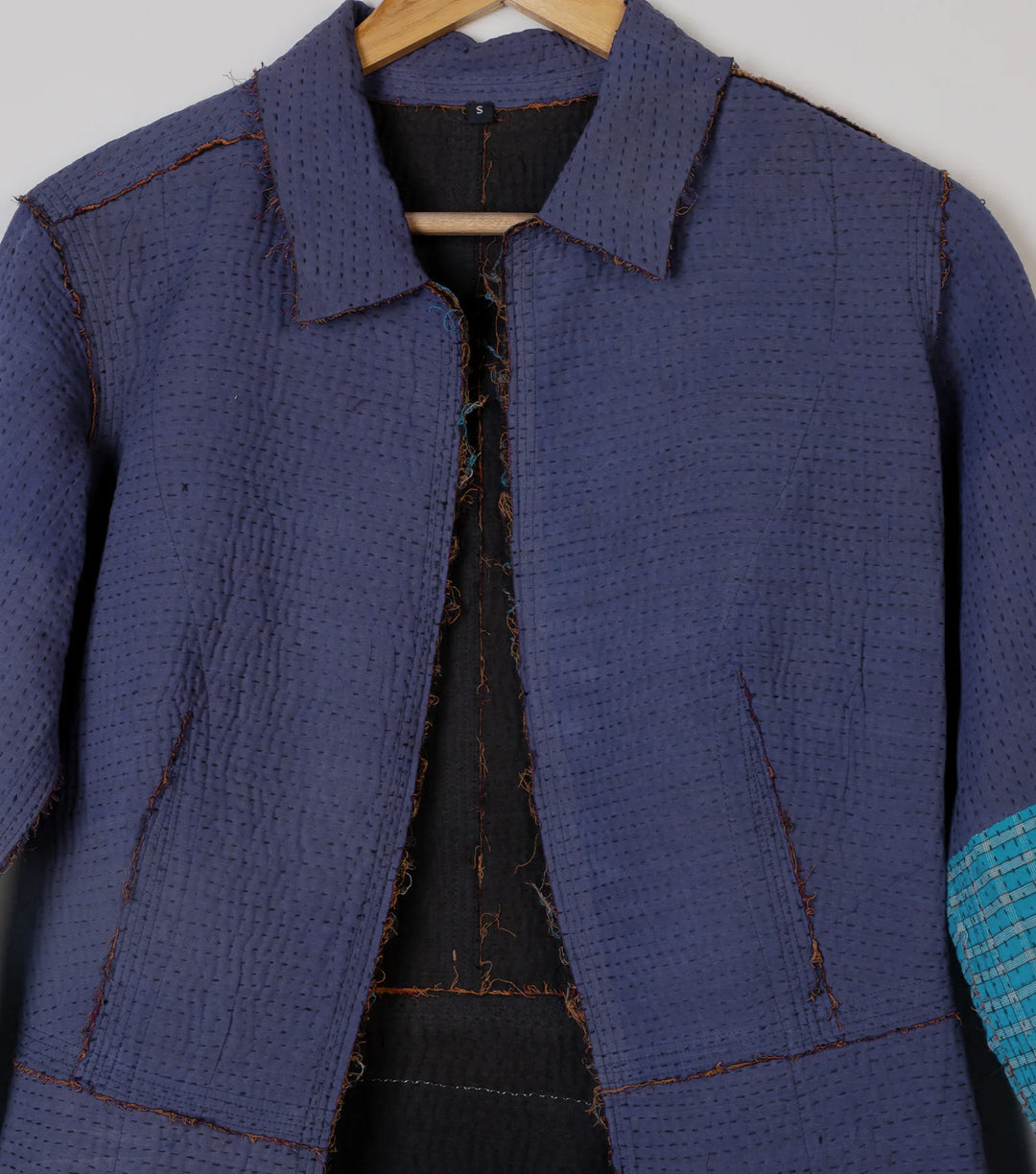 Blue Vintage Cotton Kantha Jacket