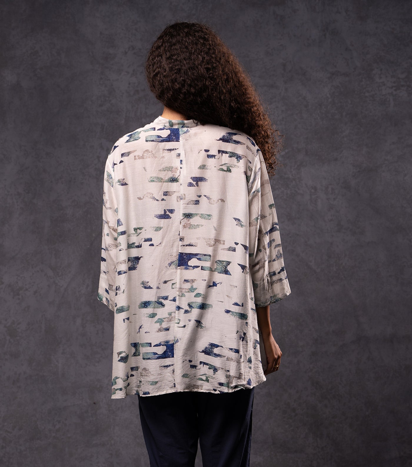 Cotton Silk Printed Shirt