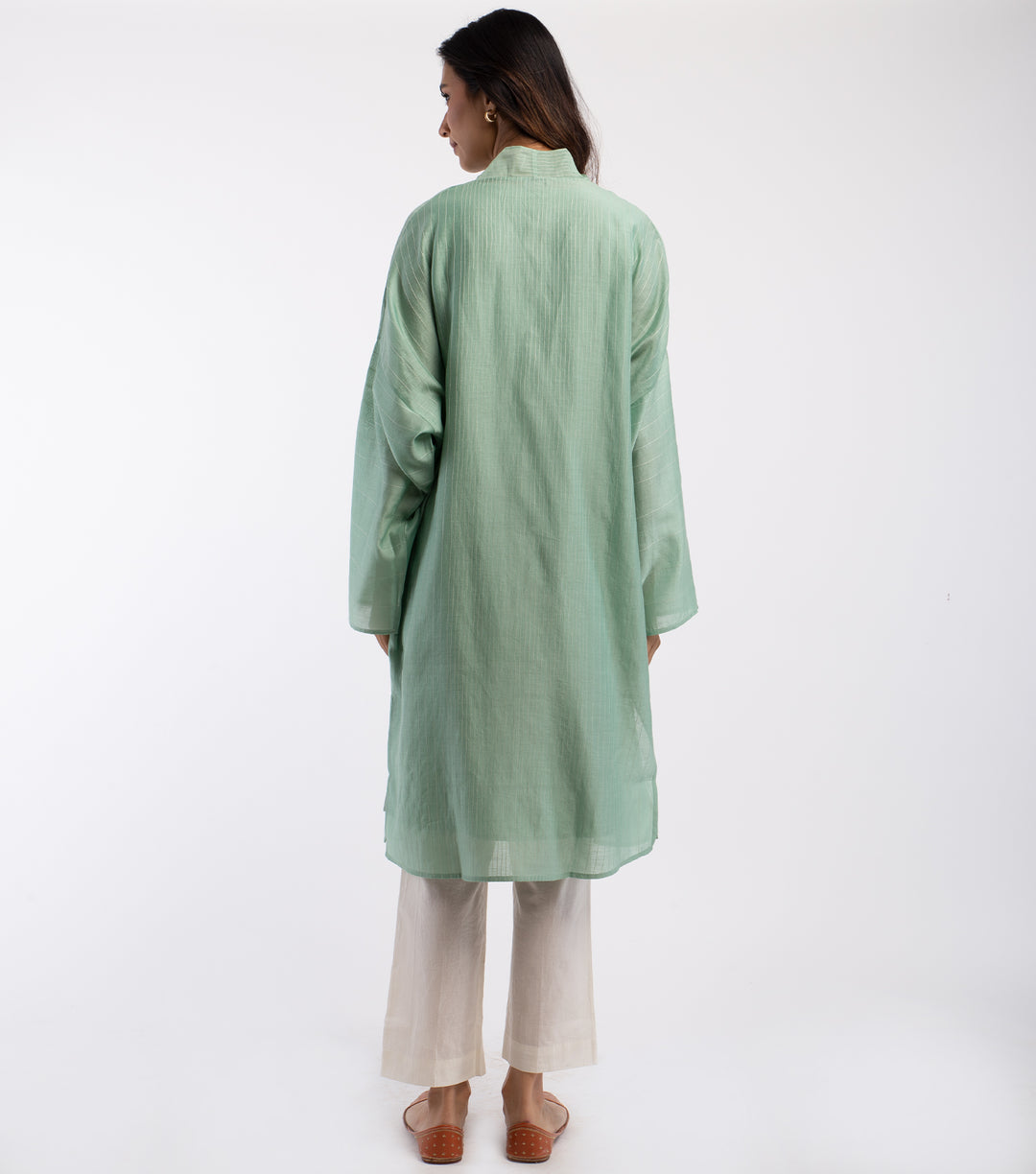 Green Chanderi Tunic