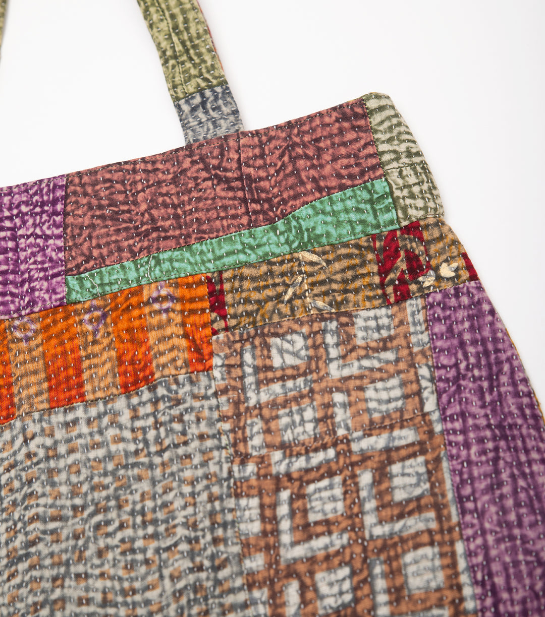 Multi Color Handcrafted Kantha Embroidered Bag