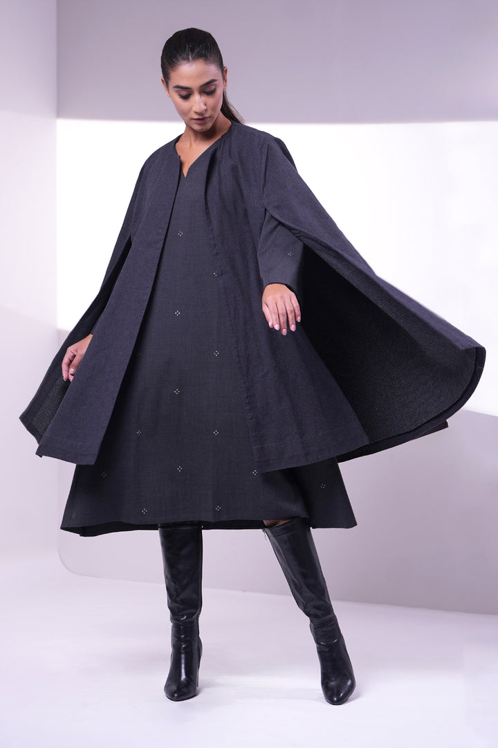 Black Wool Cape