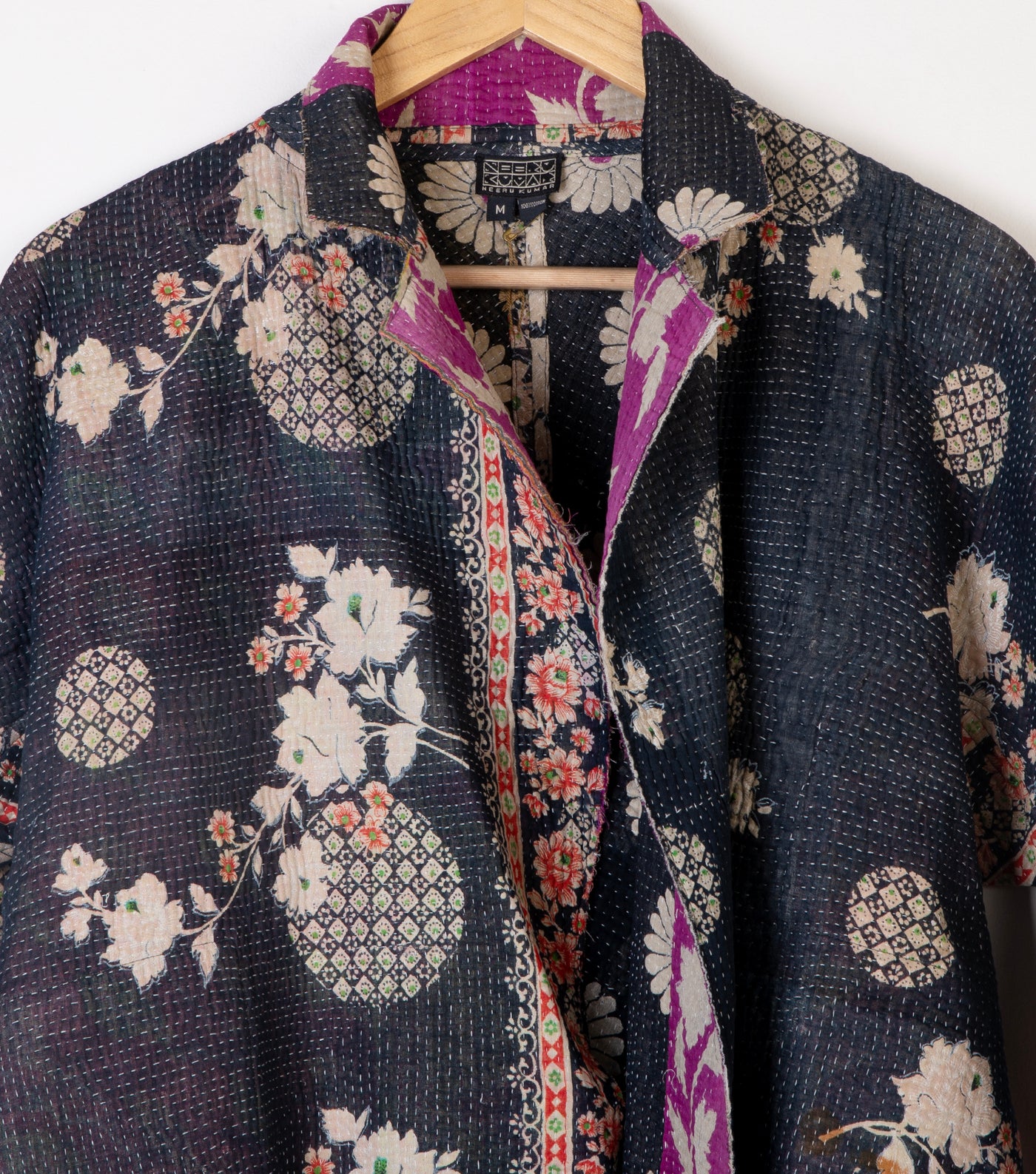 Black Vintage Cotton Kantha Jacket