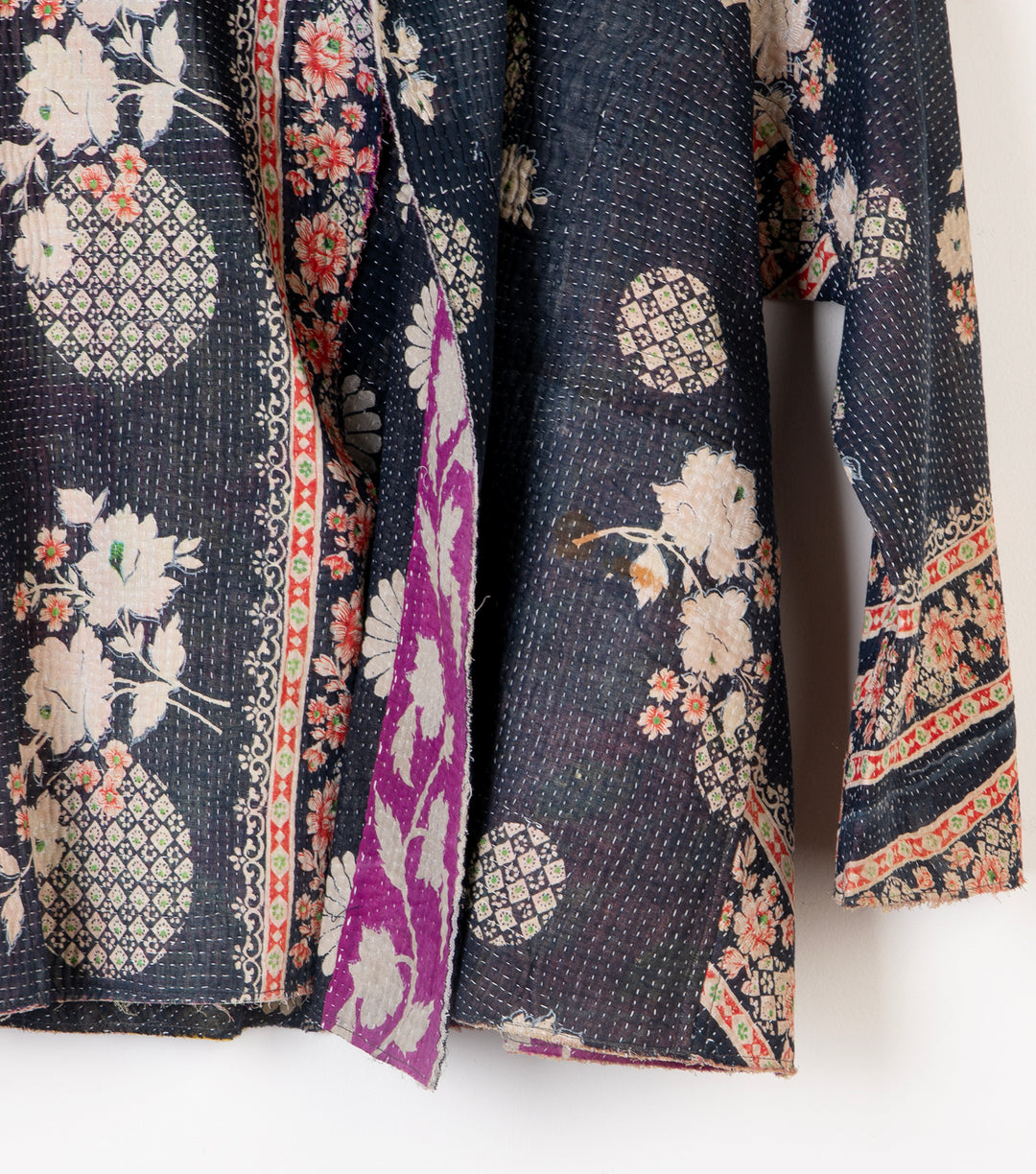 Black Vintage Cotton Kantha Jacket