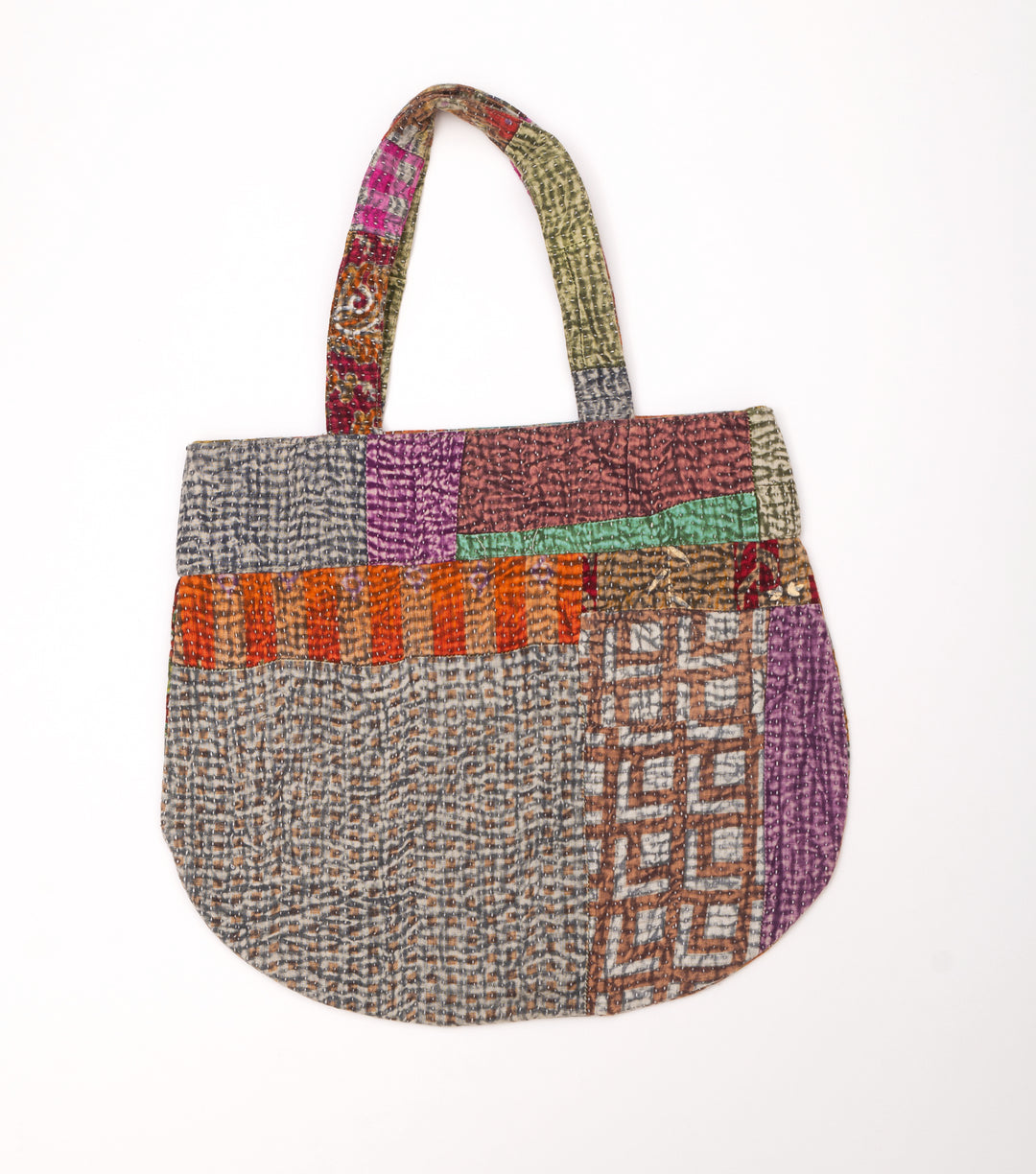 Multi Color Handcrafted Kantha Embroidered Bag