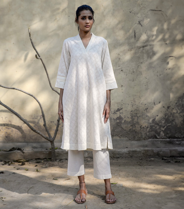 Straight cotton kurta with pants