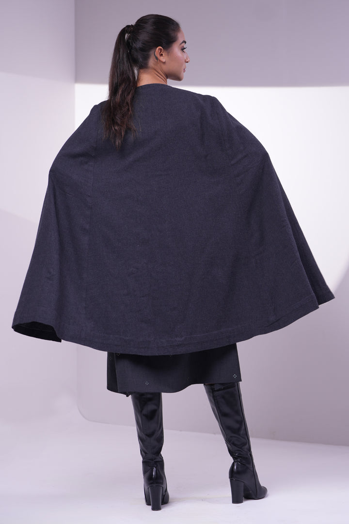 Black Wool Cape