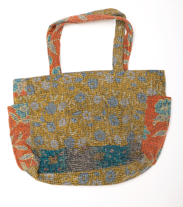 Multi Color Handcrafted Kantha Embroidered Bag