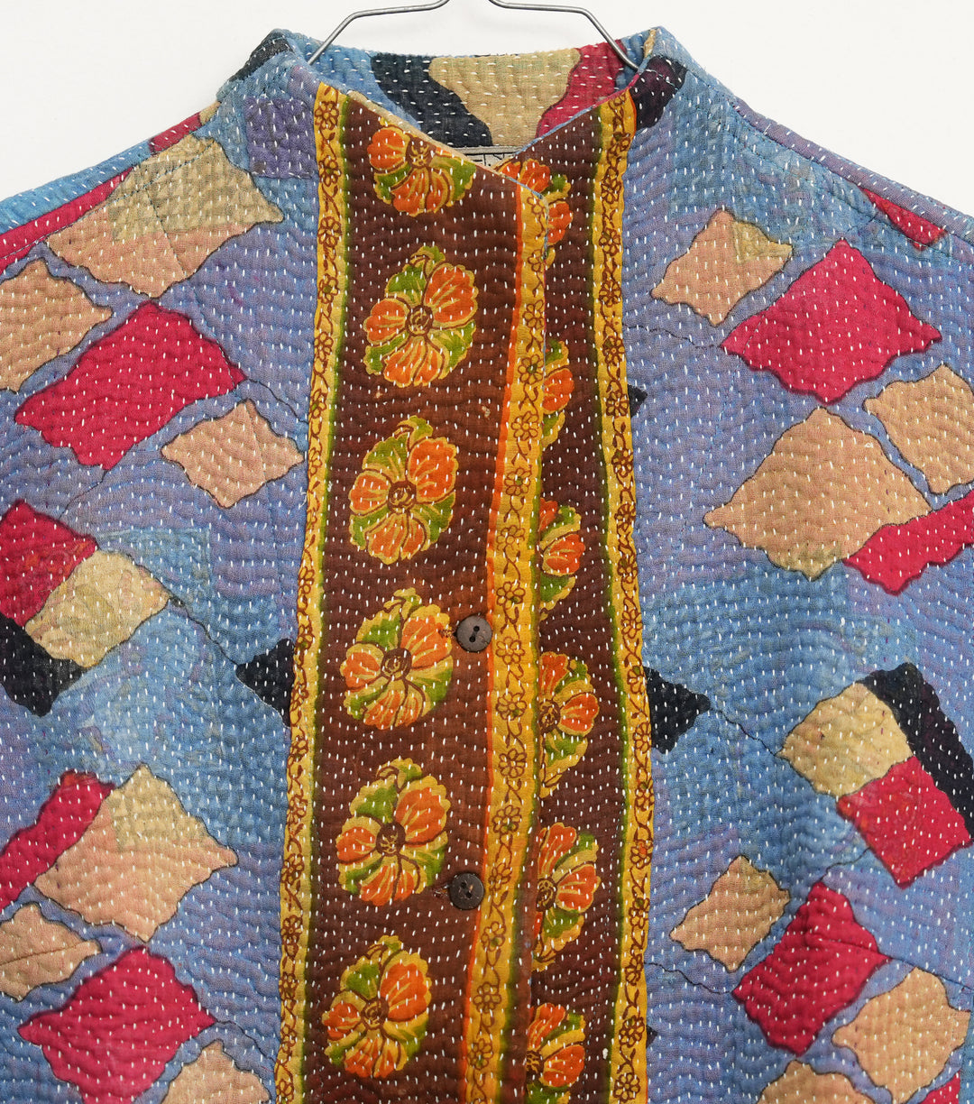 Blue Vintage Cotton Kantha Jacket