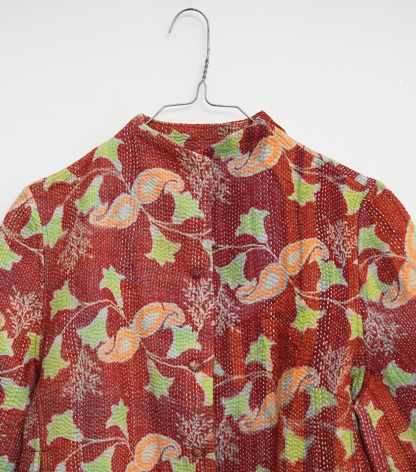 Rust Vintage Cotton Kantha jacket