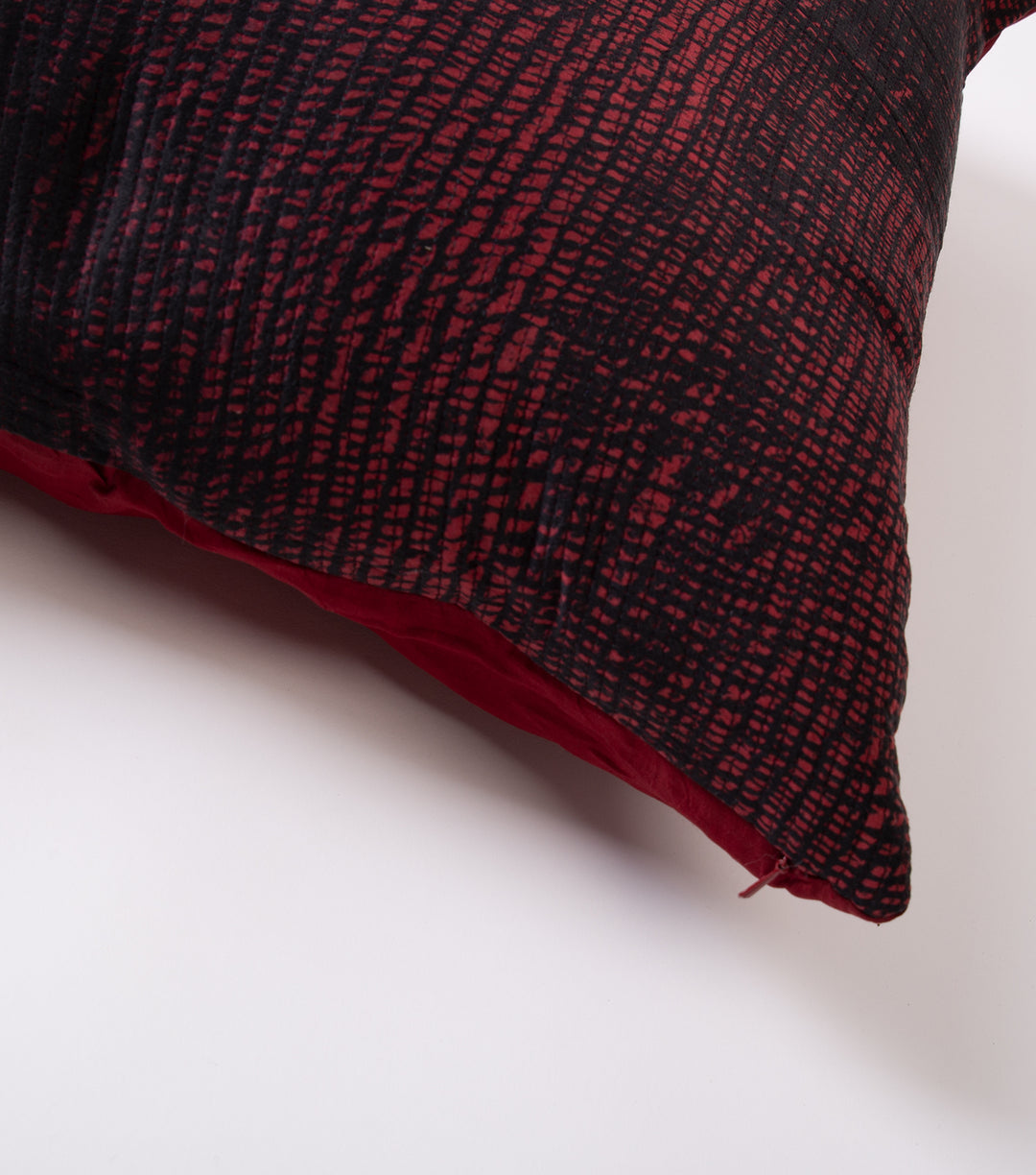 Maroon Silk Cushion Cover