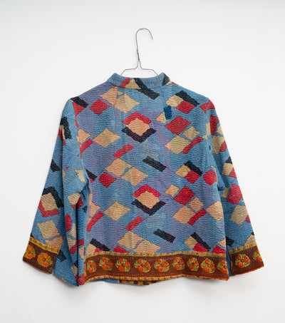 Blue Vintage Cotton Kantha Jacket