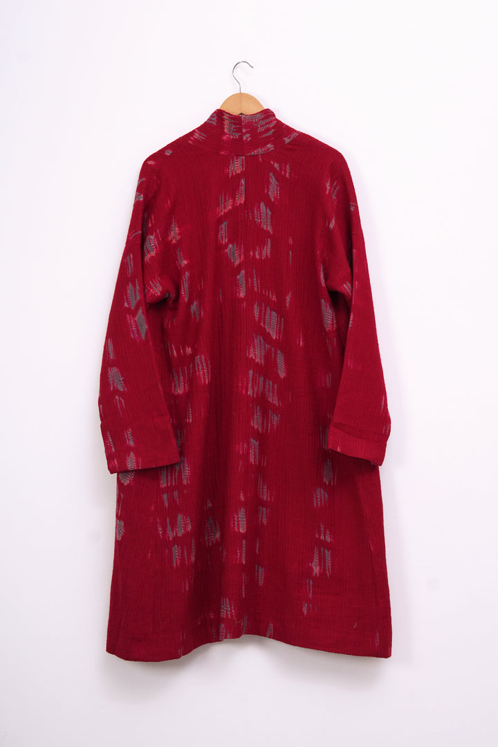 Red Shibori Wool Jacket