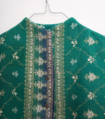 Green Vintage Cotton Kantha Jacket