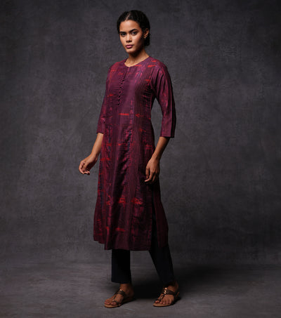 Tie-Dye Silk Straight Kurta