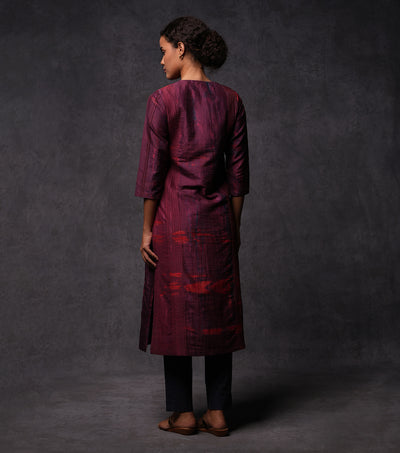 Tie-Dye Silk Straight Kurta