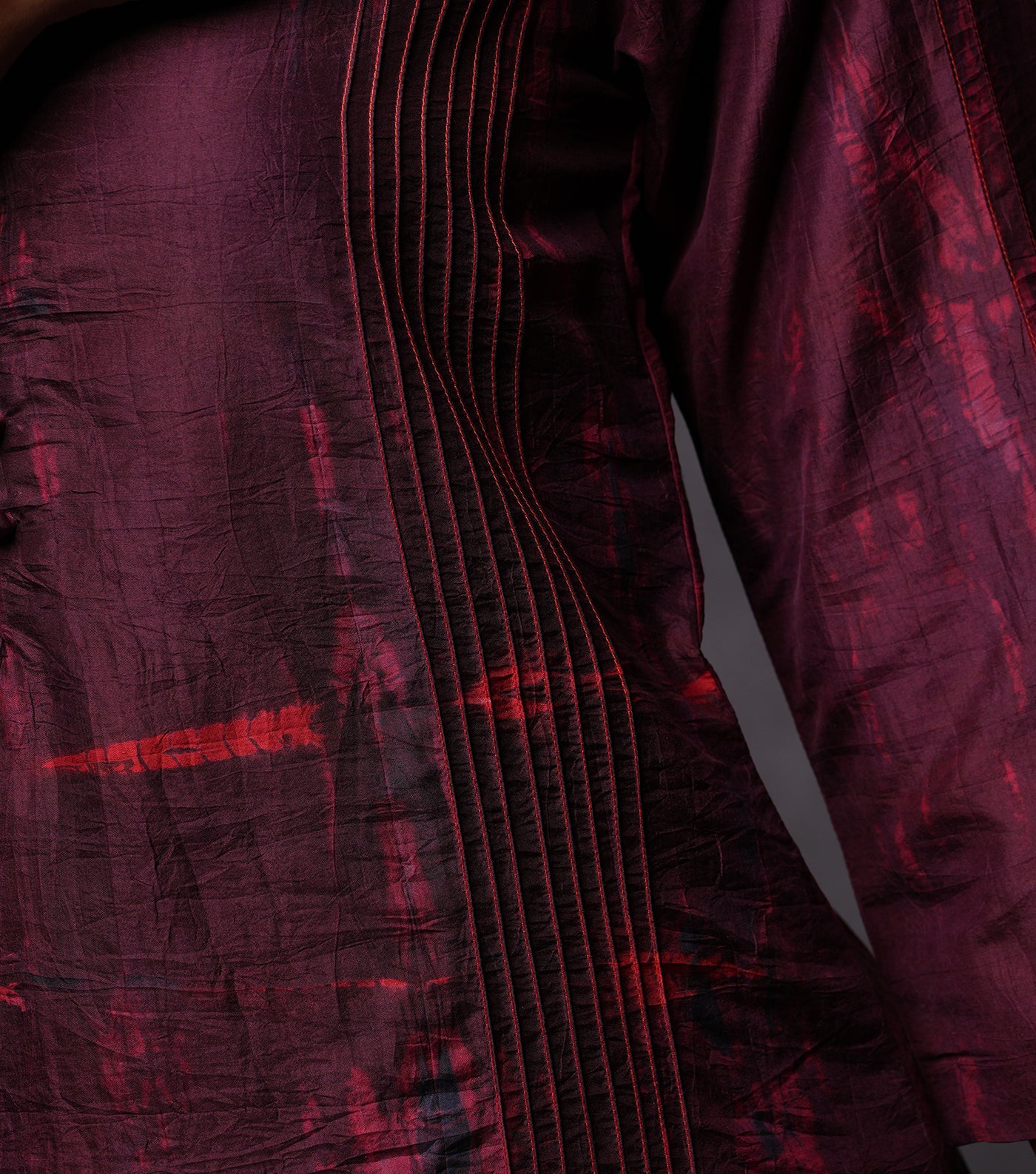 Tie-Dye Silk Straight Kurta