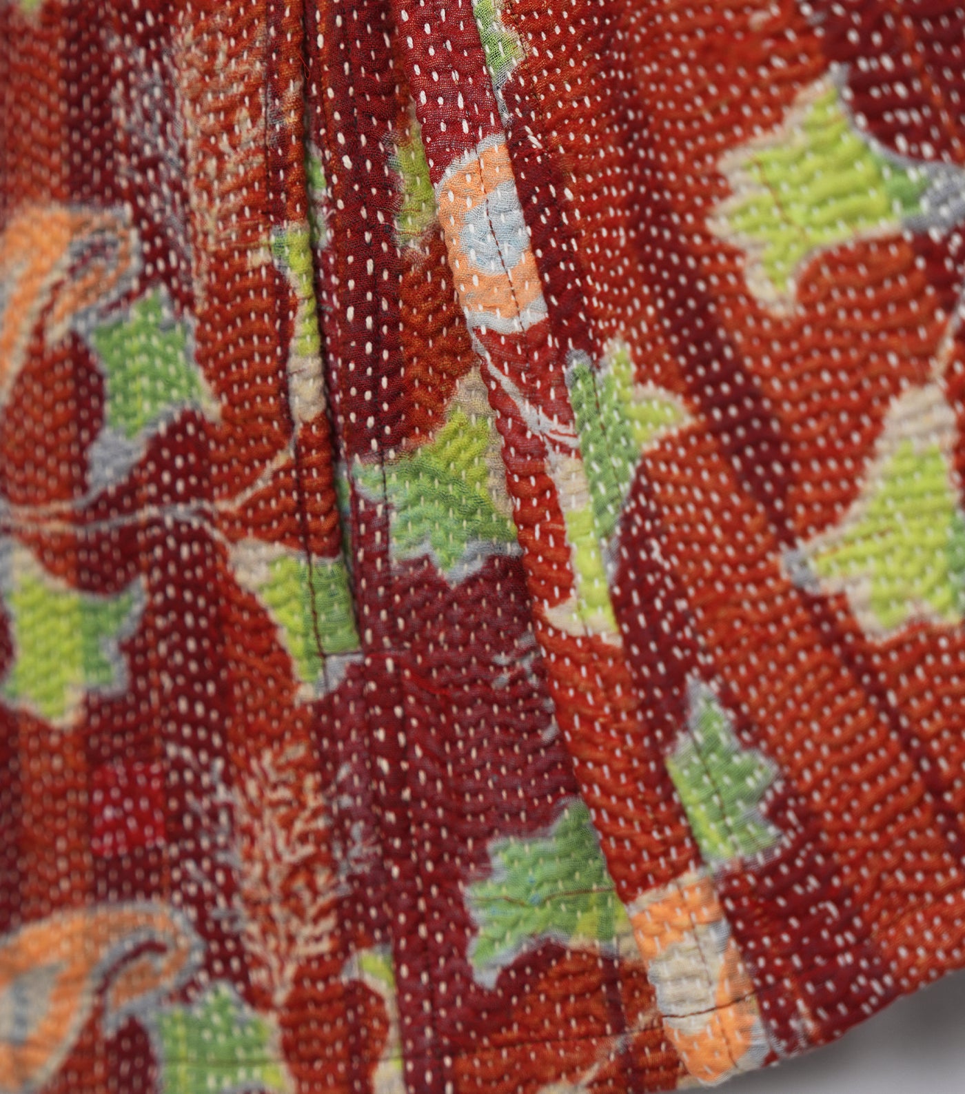 Rust Vintage Cotton Kantha jacket