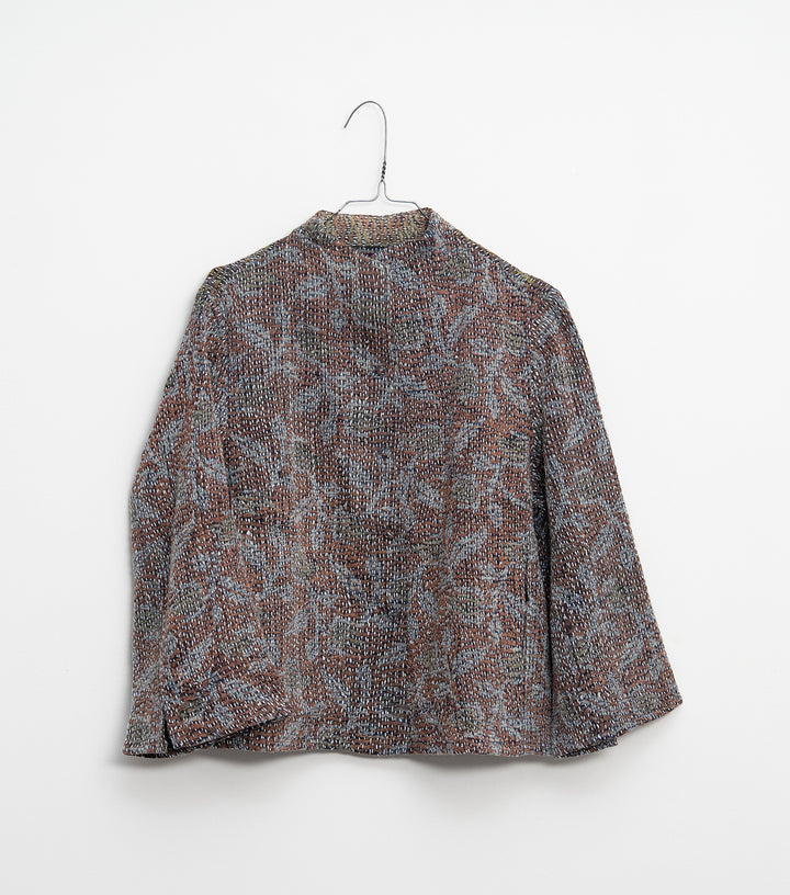 Grey Vintage Cotton Kantha Jacket