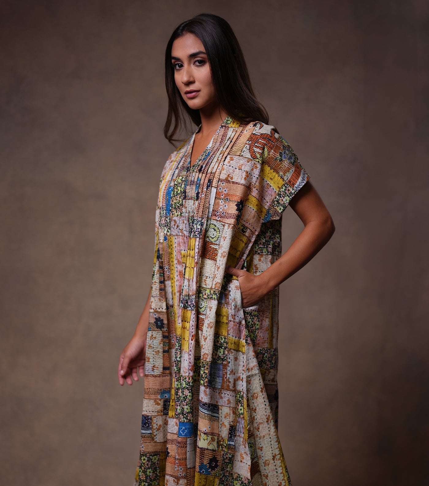 Multi Color Printed Cotton Dress