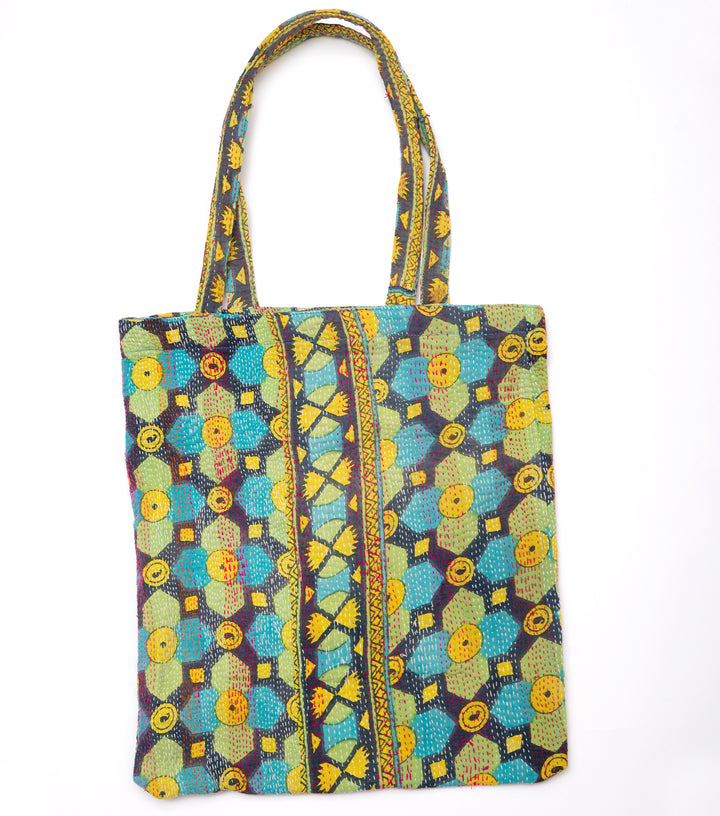 Multi Color Handcrafted Kantha Embroidered Bag