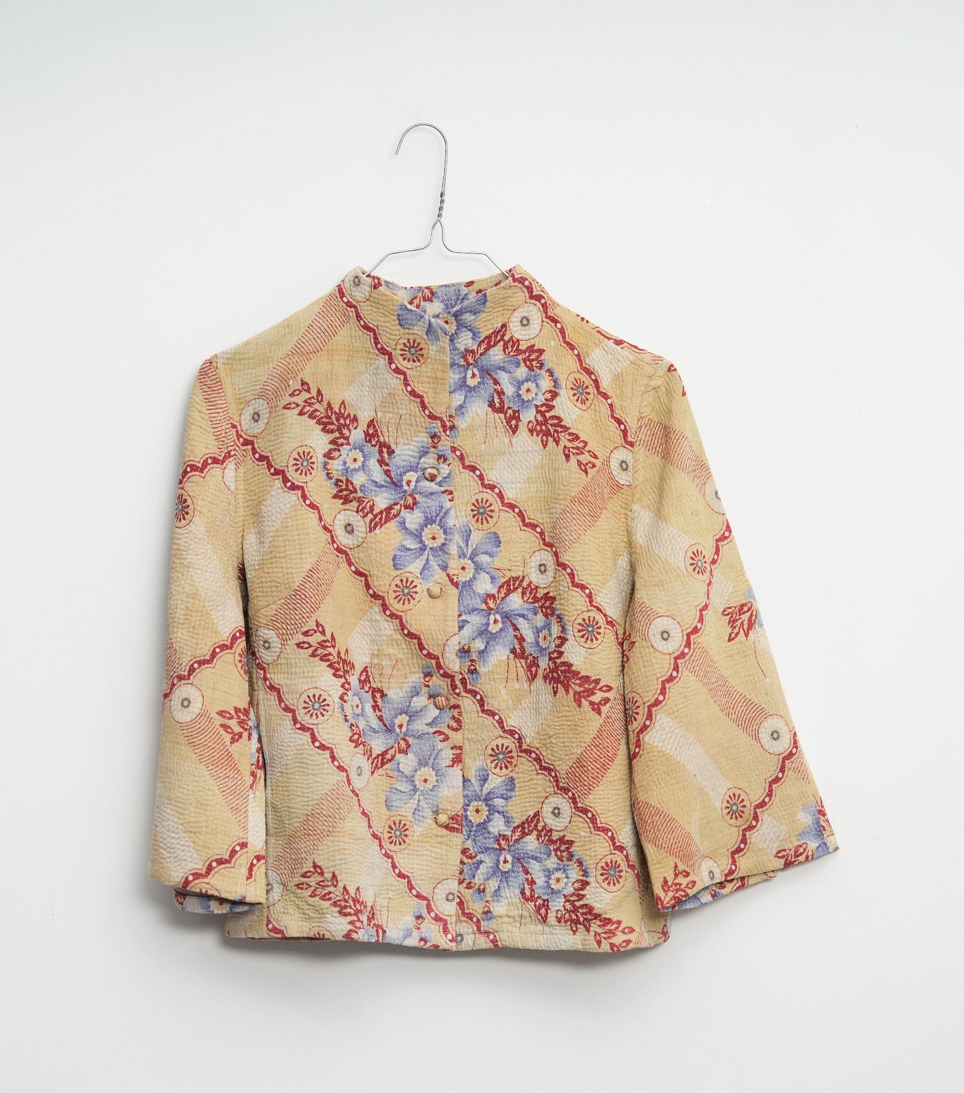 Yellow Vintage Cotton Kantha Jacket