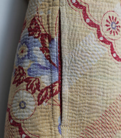 Yellow Vintage Cotton Kantha Jacket